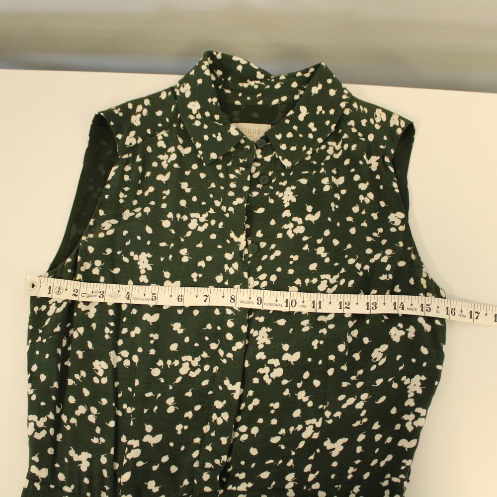 HOBBS London Belinda Contemporary Petal Print Fit & Flare Dress Green Size 4 - Picture 6 of 10